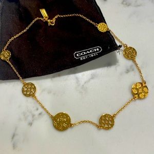 Coach monogram necklace